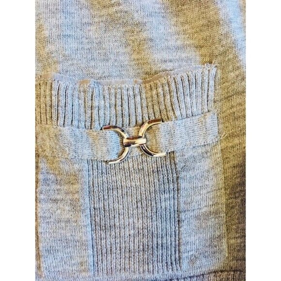 White House Black Market Women Long Cardigan 100% Merino Wool Buttons Up Size M - Picture 6 of 9